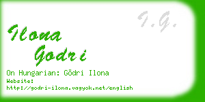 ilona godri business card